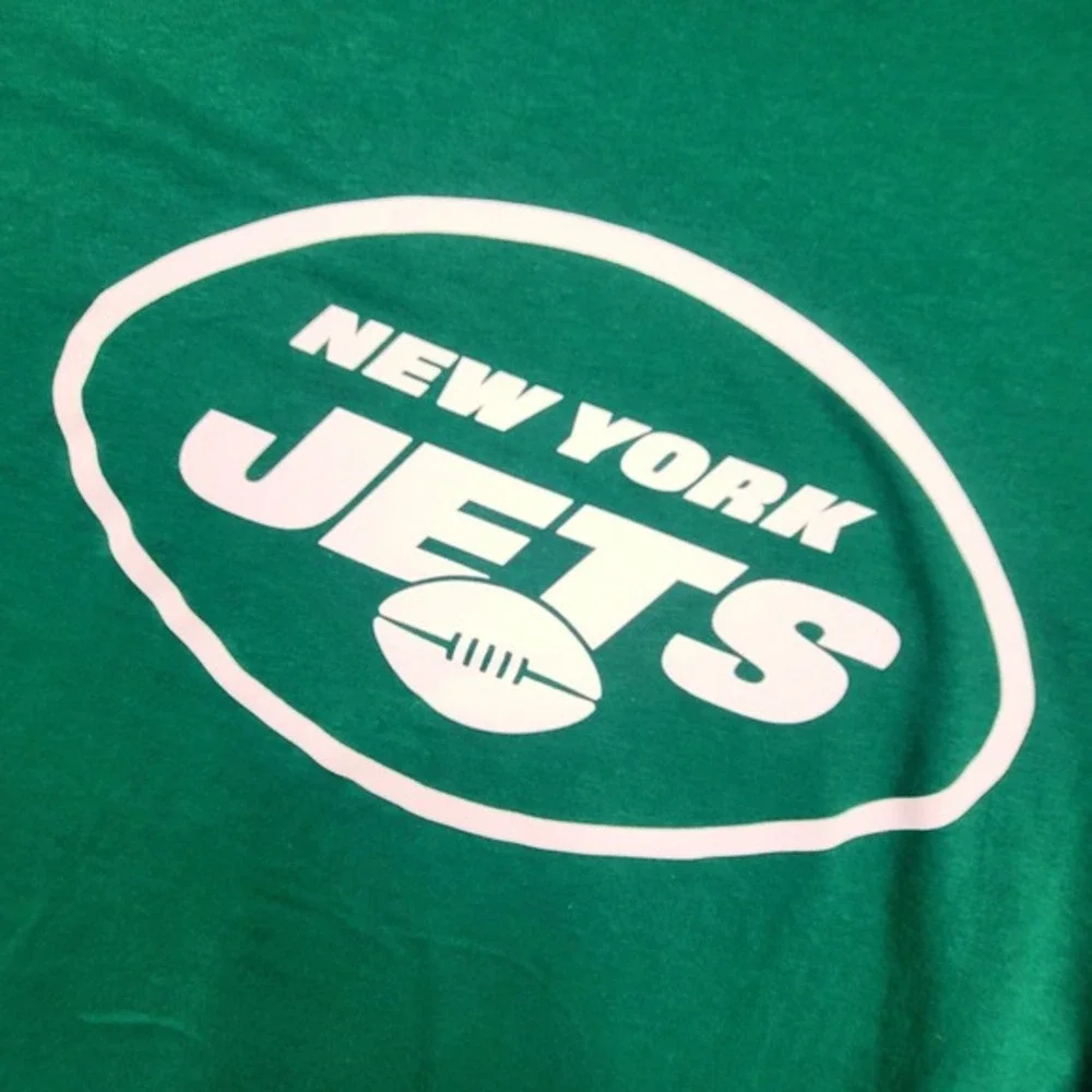 New York Jets‎ NFL Mens Green Graphic T-Shirt Cotton Crew Neck Large FOCO NWT